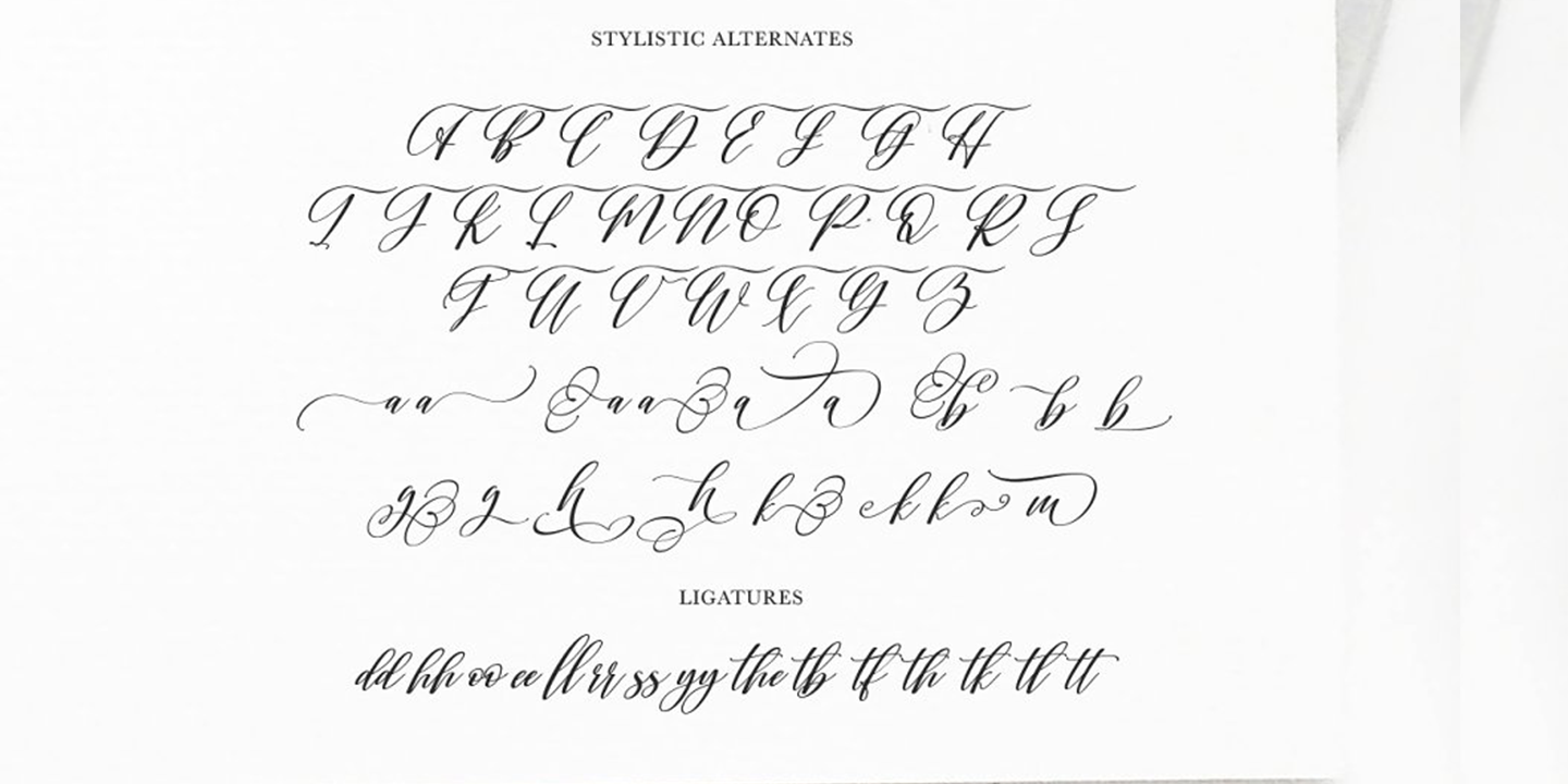 Пример шрифта Shington Script #2